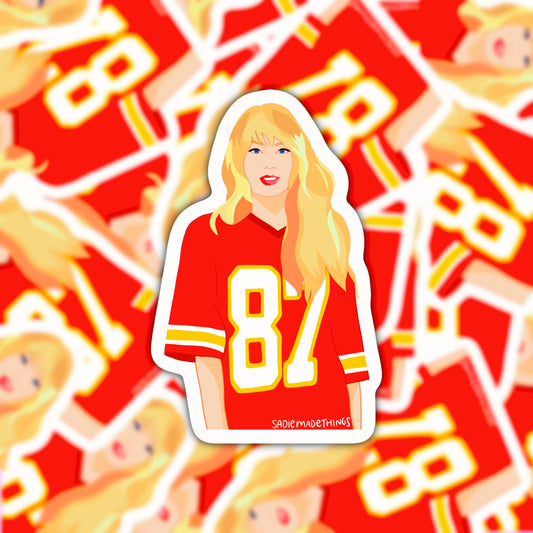 Taylor in 87 Jersey Sticker