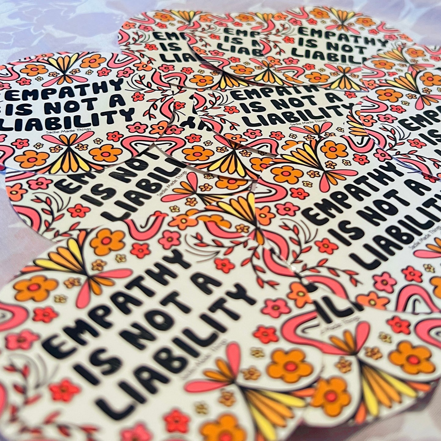 Empathy Is Not A Liability 3” Sticker